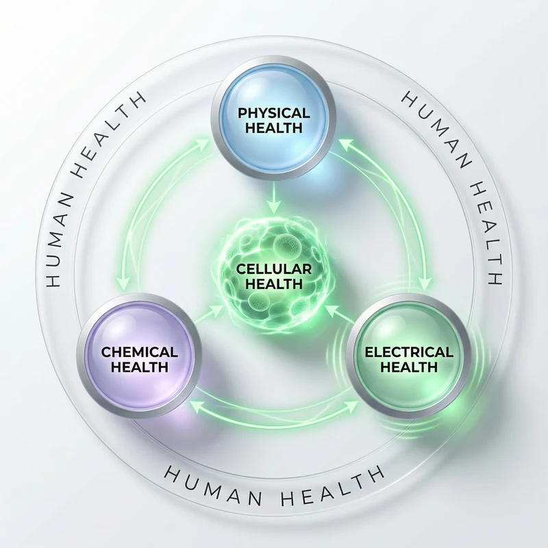 Three Parameters of Health — Physical, Electrical, Chemical — eMedica adjuvant therapy addresses the Electrical dimension
